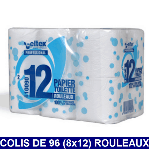 PAPIER WC ROULEAU MENAGER PURE OUATE DOUBLE EPAISSEUR 180FTS (96)